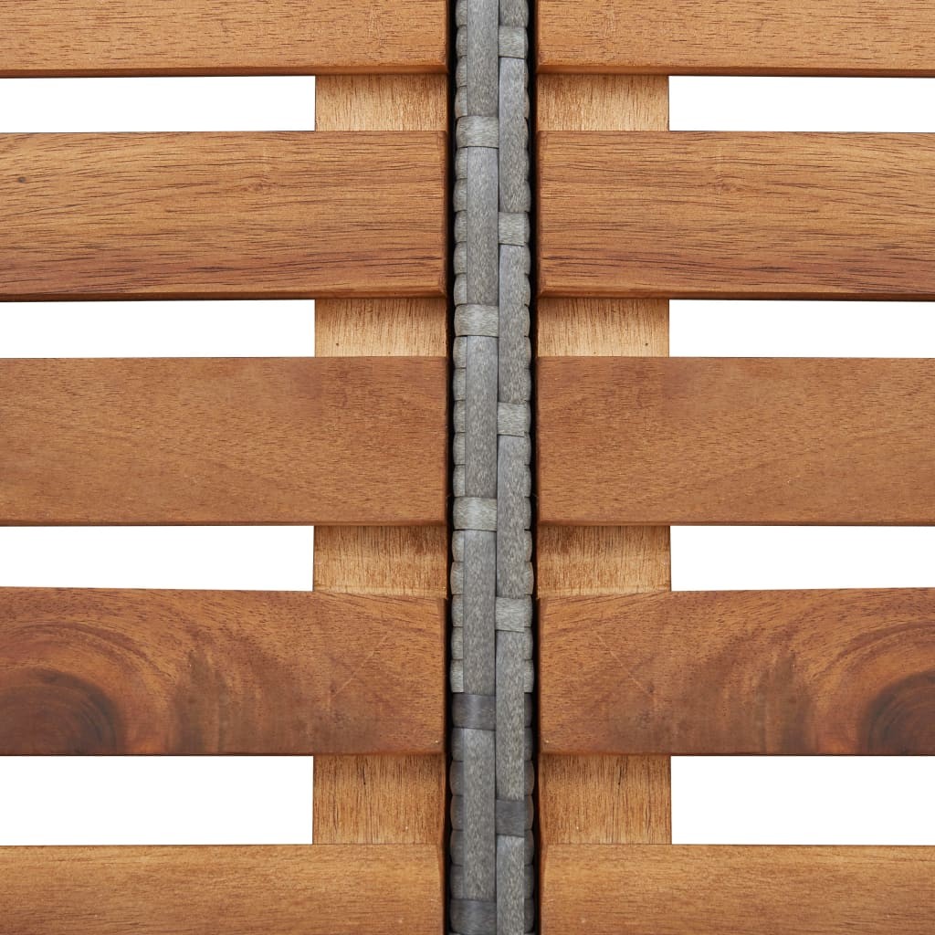 Square Spa Surround Grey 268 x 268 x 55 cm Poly Rattan